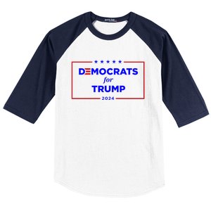 2024 Democrats For Trump Baseball Sleeve Shirt