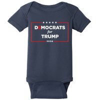 2024 Democrats For Trump Baby Bodysuit