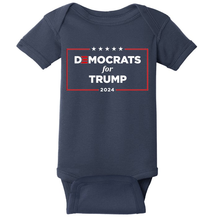 2024 Democrats For Trump Baby Bodysuit