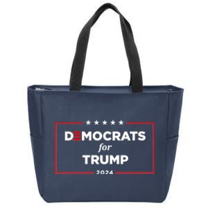 2024 Democrats For Trump Zip Tote Bag