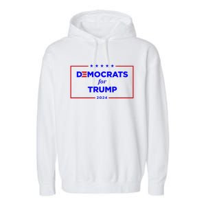 2024 Democrats For Trump Garment-Dyed Fleece Hoodie