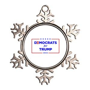 2024 Democrats For Trump Metallic Star Ornament