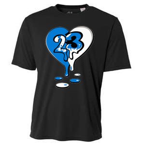 23 Drip Heart Military Blue 4s Matching Cooling Performance Crew T-Shirt