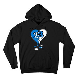 23 Drip Heart Military Blue 4s Matching Hoodie