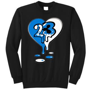 23 Drip Heart Military Blue 4s Matching Sweatshirt