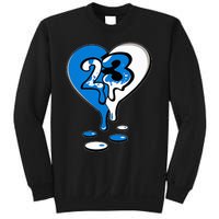 23 Drip Heart Military Blue 4s Matching Sweatshirt