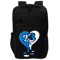 23 Drip Heart Military Blue 4s Matching Impact Tech Backpack