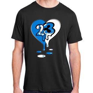 23 Drip Heart Military Blue 4s Matching Adult ChromaSoft Performance T-Shirt