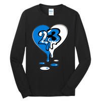 23 Drip Heart Military Blue 4s Matching Tall Long Sleeve T-Shirt