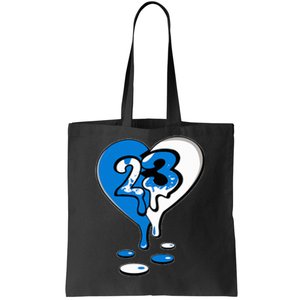 23 Drip Heart Military Blue 4s Matching Tote Bag