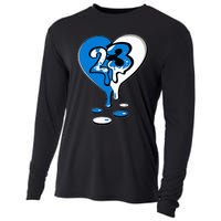 23 Drip Heart Military Blue 4s Matching Cooling Performance Long Sleeve Crew