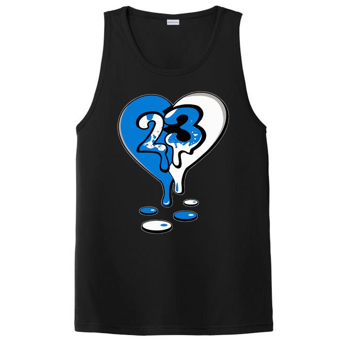 23 Drip Heart Military Blue 4s Matching PosiCharge Competitor Tank