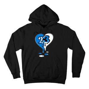 23 Drip Heart Military Blue 4s Matching Tall Hoodie