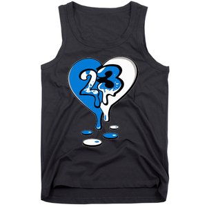 23 Drip Heart Military Blue 4s Matching Tank Top