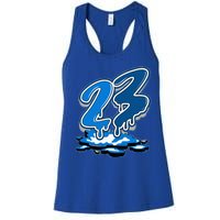 23 Drip Military Blue 4s Matching Women's Racerback Tank