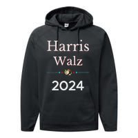 2024 Democratic Presidential Election Nominees Harris Walz Performance Fleece Hoodie