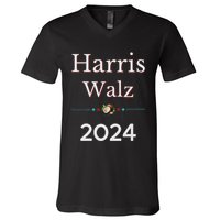 2024 Democratic Presidential Election Nominees Harris Walz V-Neck T-Shirt