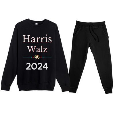 2024 Democratic Presidential Election Nominees Harris Walz Premium Crewneck Sweatsuit Set