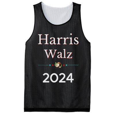 2024 Democratic Presidential Election Nominees Harris Walz Mesh Reversible Basketball Jersey Tank