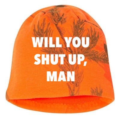 2020 Debate Quotes Will You Shut Up Bidenharris Funny Gift Kati - Camo Knit Beanie