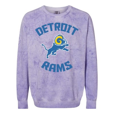 2022 Detroit Rams Football Champs Colorblast Crewneck Sweatshirt