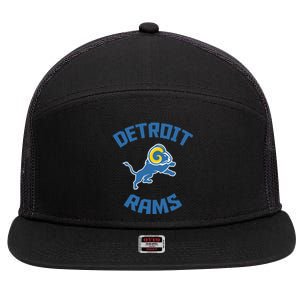 2022 Detroit Rams Football Champs 7 Panel Mesh Trucker Snapback Hat