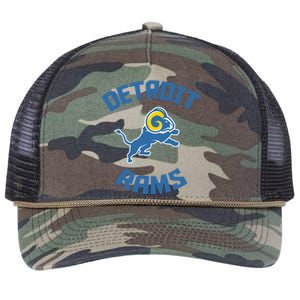 2022 Detroit Rams Football Champs Retro Rope Trucker Hat Cap