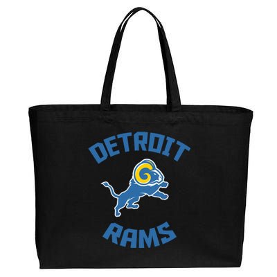 2022 Detroit Rams Football Champs Cotton Canvas Jumbo Tote