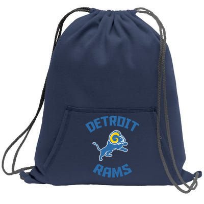 2022 Detroit Rams Football Champs Sweatshirt Cinch Pack Bag