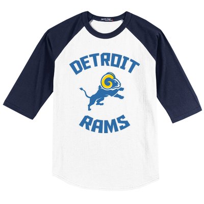 2022 Detroit Rams Football Champs Baseball Sleeve Shirt