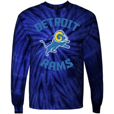 2022 Detroit Rams Football Champs Tie-Dye Long Sleeve Shirt