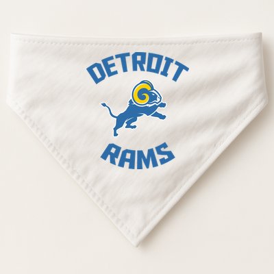 2022 Detroit Rams Football Champs USA-Made Doggie Bandana