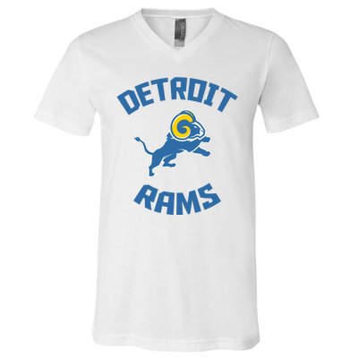 2022 Detroit Rams Football Champs V-Neck T-Shirt