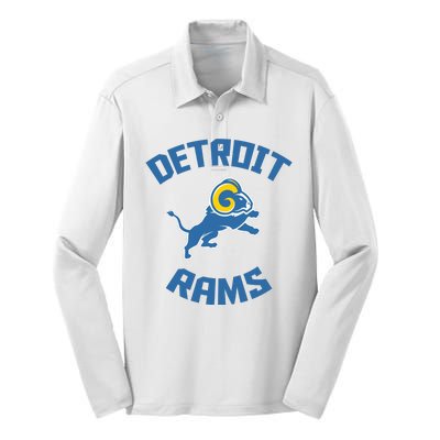 2022 Detroit Rams Football Champs Silk Touch Performance Long Sleeve Polo