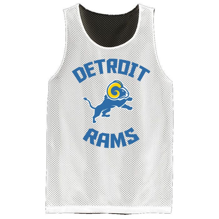 2022 Detroit Rams Football Champs Mesh Reversible Basketball Jersey Tank