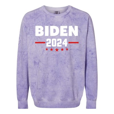 2024 Democrat Reelect Joe Biden Kamala Harris Colorblast Crewneck Sweatshirt