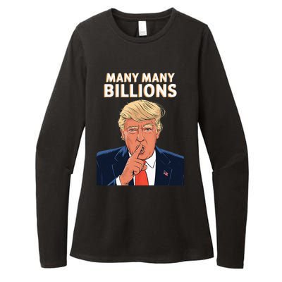 2024 Debate Trump Many Many Billions Womens CVC Long Sleeve Shirt