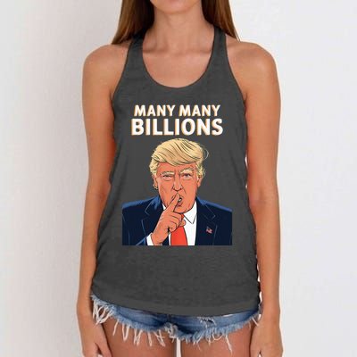 2024 Debate Trump Many Many Billions Women's Knotted Racerback Tank