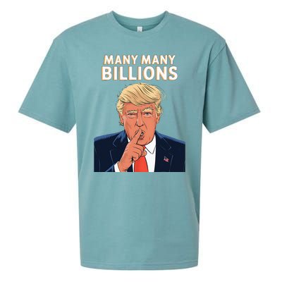 2024 Debate Trump Many Many Billions Sueded Cloud Jersey T-Shirt