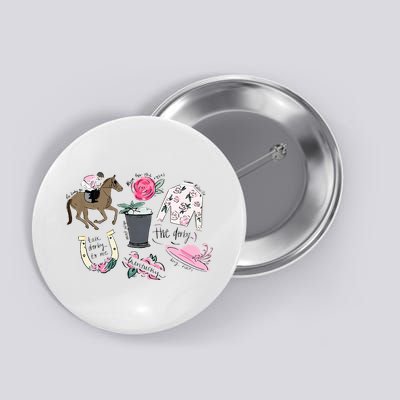 2024 Derby Vibes Horse Racing Horse Race Horse Lover Women Button
