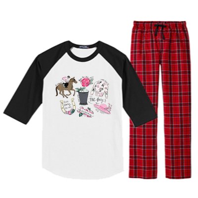 2024 Derby Vibes Horse Racing Horse Race Horse Lover Raglan Sleeve Pajama Set