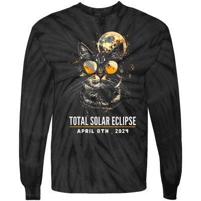 2024 Eclipse  8 April 2024 Eclipse Tie-Dye Long Sleeve Shirt