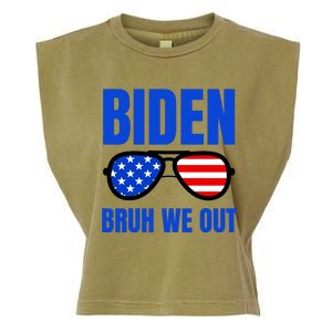 2024 Election Biden 2024 Bruh We Out Funny Joe Biden Garment-Dyed Women's Muscle Tee