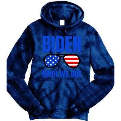 2024 Election Biden 2024 Bruh We Out Funny Joe Biden Tie Dye Hoodie