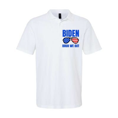 2024 Election Biden 2024 Bruh We Out Funny Joe Biden Softstyle Adult Sport Polo