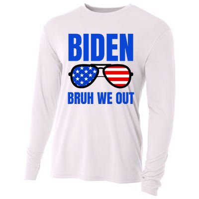 2024 Election Biden 2024 Bruh We Out Funny Joe Biden Cooling Performance Long Sleeve Crew