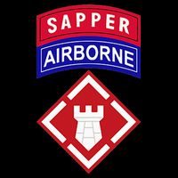 20th Engineer Brigade Patch W Airborne And Sapper Tab T-Shirt