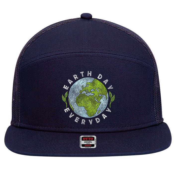 2024 Earth Day Every Day Planet 54 Anniversary 7 Panel Mesh Trucker Snapback Hat