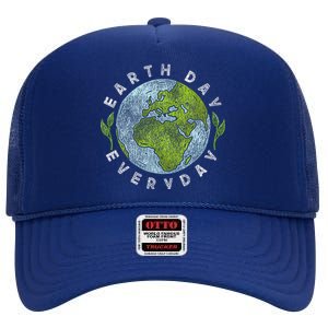 2024 Earth Day Every Day Planet 54 Anniversary High Crown Mesh Back Trucker Hat