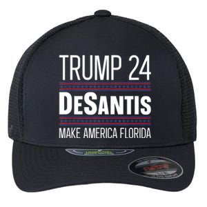 2024 Election Desantis Trump Make America Florida Flexfit Unipanel Trucker Cap